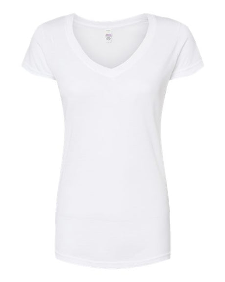 Tultex Women's Poly-Rich V-Neck T-Shirt-1