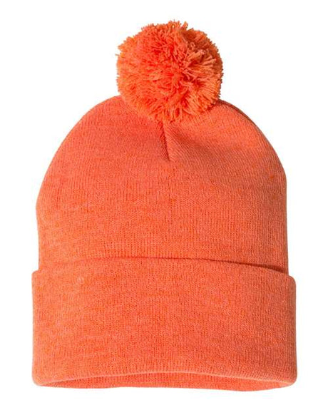 Sportsman 12" Pom-Pom Cuffed Beanie-1