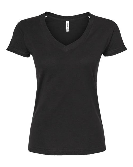 Tultex Women's Fine Jersey V-Neck T-Shirt-1