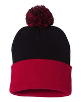 Sportsman 12" Pom-Pom Cuffed Beanie-2