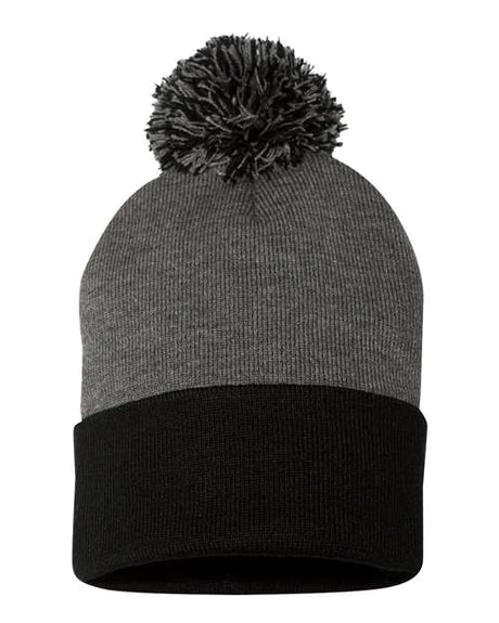 Sportsman 12" Pom-Pom Cuffed Beanie-1