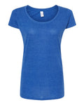 Tultex Women's Poly-Rich Scoop Neck T-Shirt-1