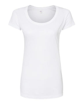 Tultex Women's Poly-Rich Scoop Neck T-Shirt-1