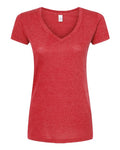 Tultex Women's Poly-Rich V-Neck T-Shirt-1