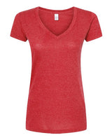 Tultex Women's Poly-Rich V-Neck T-Shirt-1