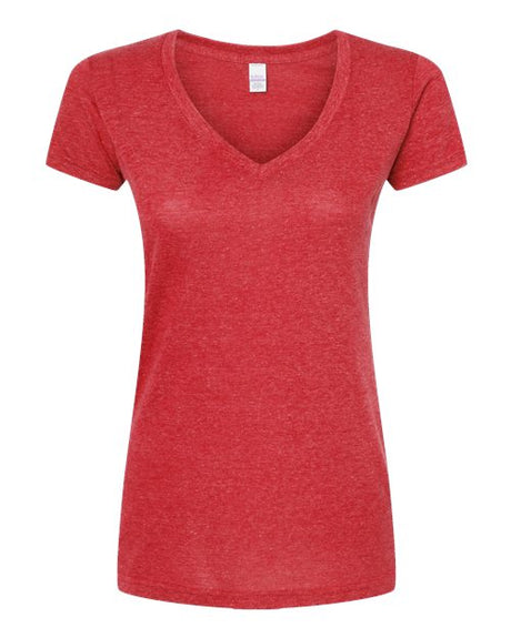 Tultex Women's Poly-Rich V-Neck T-Shirt-1