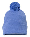 Sportsman 12" Pom-Pom Cuffed Beanie-1