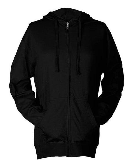 Tultex Men's Beach Full-Zip Hooded Long Sleeve T-Shirt-1