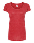 Tultex Women's Poly-Rich Scoop Neck T-Shirt-1