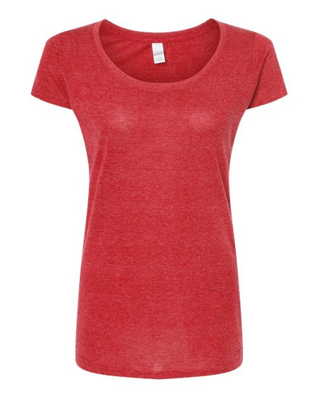 Tultex Women's Poly-Rich Scoop Neck T-Shirt-1