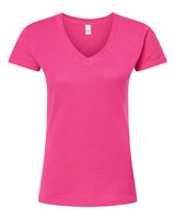 Tultex Women's Fine Jersey V-Neck T-Shirt-1