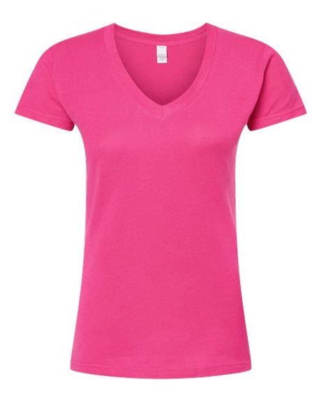 Tultex Women's Fine Jersey V-Neck T-Shirt-1