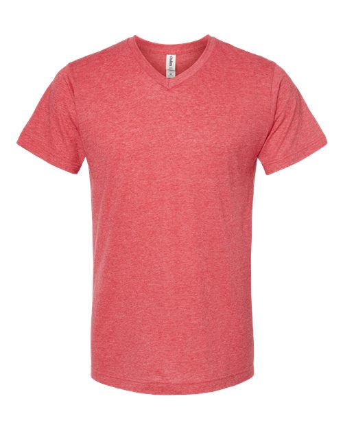 Tultex Men's Poly-Rich V-Neck T-Shirt-1