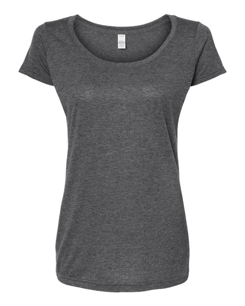 Tultex Women's Poly-Rich Scoop Neck T-Shirt-1