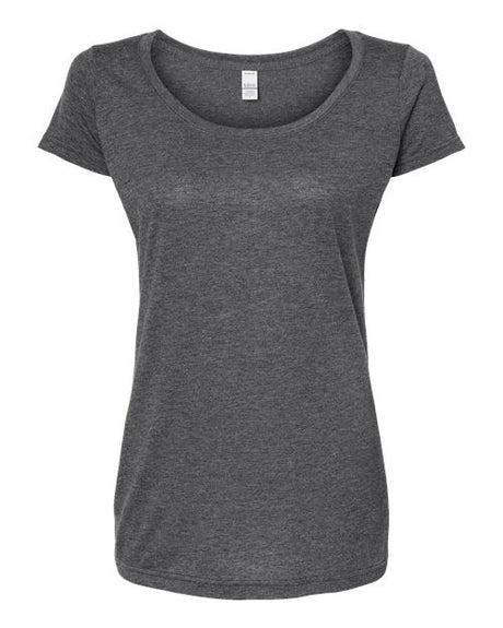 Tultex Women's Poly-Rich Scoop Neck T-Shirt-1