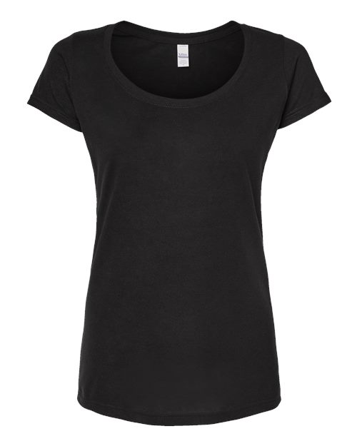 Tultex Women's Poly-Rich Scoop Neck T-Shirt-1