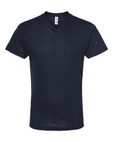 Tultex Men's Poly-Rich V-Neck T-Shirt-1