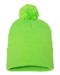 Sportsman 12" Pom-Pom Cuffed Beanie