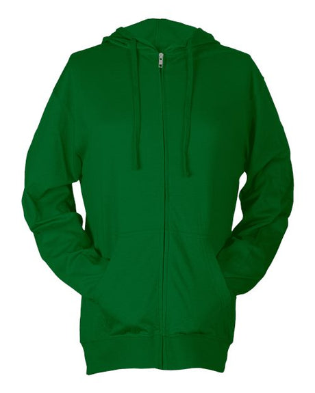 Tultex Men's Beach Full-Zip Hooded Long Sleeve T-Shirt-1