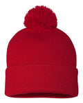 Sportsman 12" Pom-Pom Cuffed Beanie-1