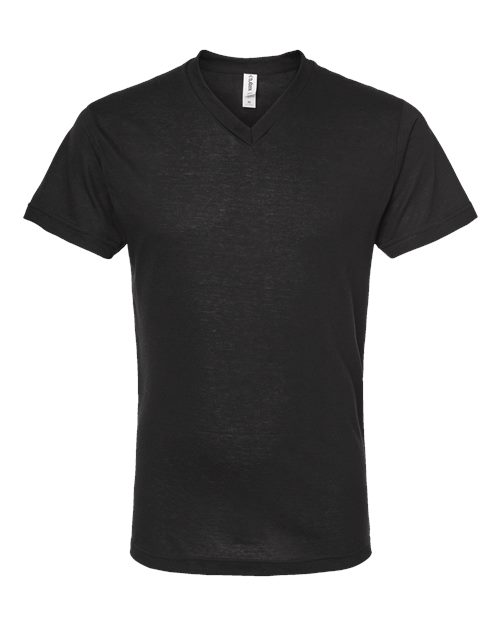 Tultex Men's Poly-Rich V-Neck T-Shirt-1