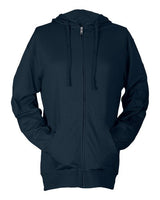 Tultex Men's Beach Full-Zip Hooded Long Sleeve T-Shirt-1