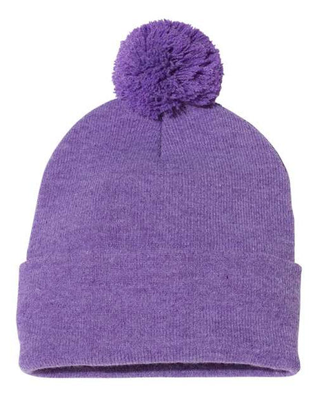 Sportsman 12" Pom-Pom Cuffed Beanie-1