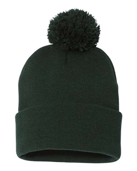 Sportsman 12" Pom-Pom Cuffed Beanie-1