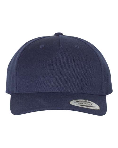YP Classics Premium Five-Panel Curved Bill Snapback Cap-1
