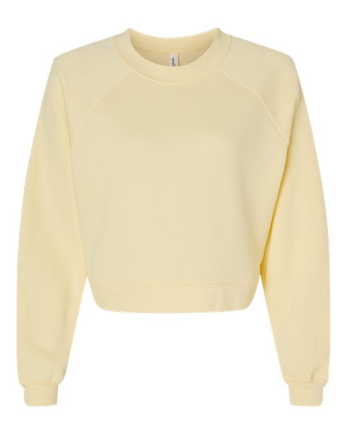 BELLA + CANVAS Women's Crop Raglan Fleece Crewneck Sweatshirt-1