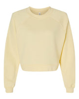BELLA + CANVAS Women's Crop Raglan Fleece Crewneck Sweatshirt-1