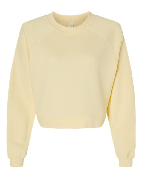 BELLA + CANVAS Women's Crop Raglan Fleece Crewneck Sweatshirt-1