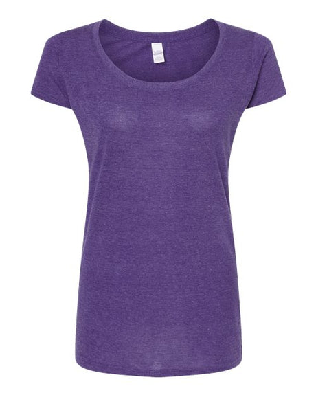 Tultex Women's Poly-Rich Scoop Neck T-Shirt-1
