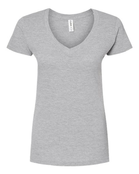 Tultex Women's Fine Jersey V-Neck T-Shirt-1