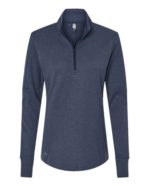 adidas Women's 3-Stripes Quarter-Zip Sweater Pullover-1