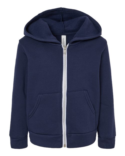 BELLA + CANVAS Toddler Sponge Fleece Full-Zip Hoodie Sweatshirt-1