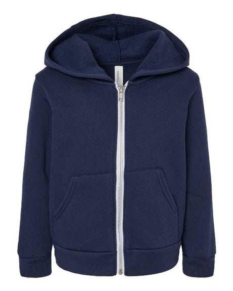 BELLA + CANVAS Toddler Sponge Fleece Full-Zip Hoodie Sweatshirt-1