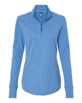 adidas Women's 3-Stripes Quarter-Zip Sweater Pullover-1