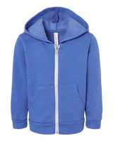 BELLA + CANVAS Toddler Sponge Fleece Full-Zip Hoodie Sweatshirt-1