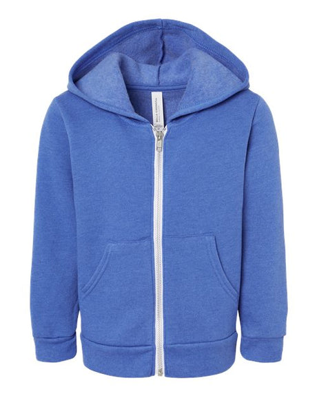 BELLA + CANVAS Toddler Sponge Fleece Full-Zip Hoodie Sweatshirt-1