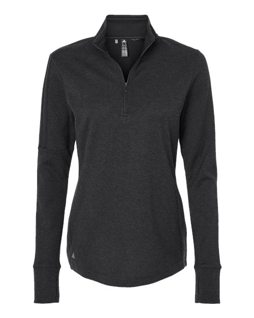 adidas Women's 3-Stripes Quarter-Zip Sweater Pullover-1