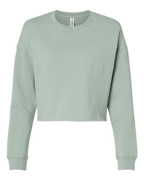 Independent Trading Co. Women's Lightweight Crop Crewneck Sweatshirt-1
