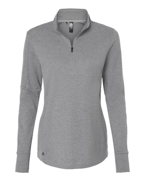 adidas Women's 3-Stripes Quarter-Zip Sweater Pullover-1