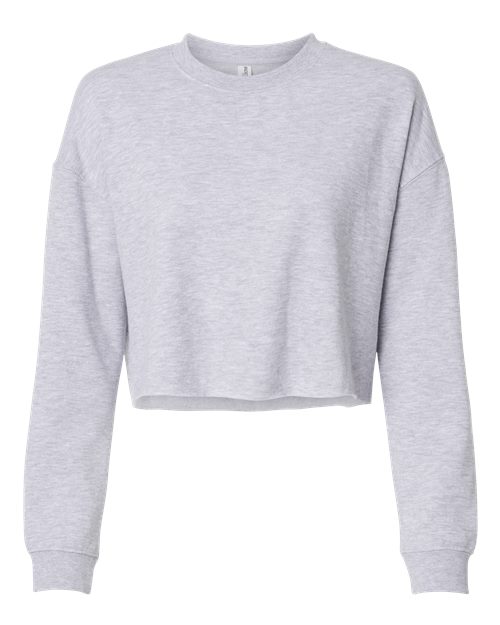 Independent Trading Co. Women's Lightweight Crop Crewneck Sweatshirt-1
