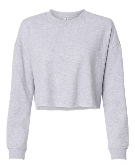 Independent Trading Co. Women's Lightweight Crop Crewneck Sweatshirt-1