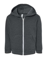 BELLA + CANVAS Toddler Sponge Fleece Full-Zip Hoodie Sweatshirt-1