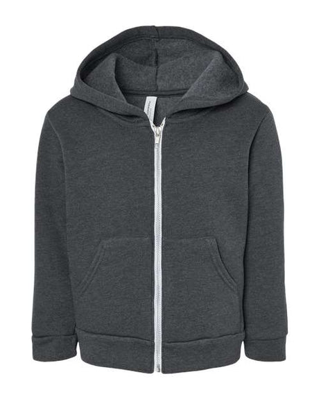 BELLA + CANVAS Toddler Sponge Fleece Full-Zip Hoodie Sweatshirt-1