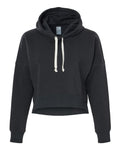 J. America Women's Crop Hooded Sweatshirt-1