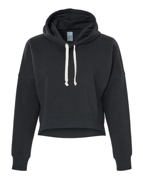 J. America Women's Crop Hooded Sweatshirt-1