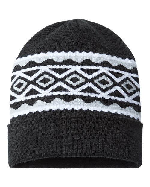 Cap America USA- Made Diamond Cuffed Beanie-2